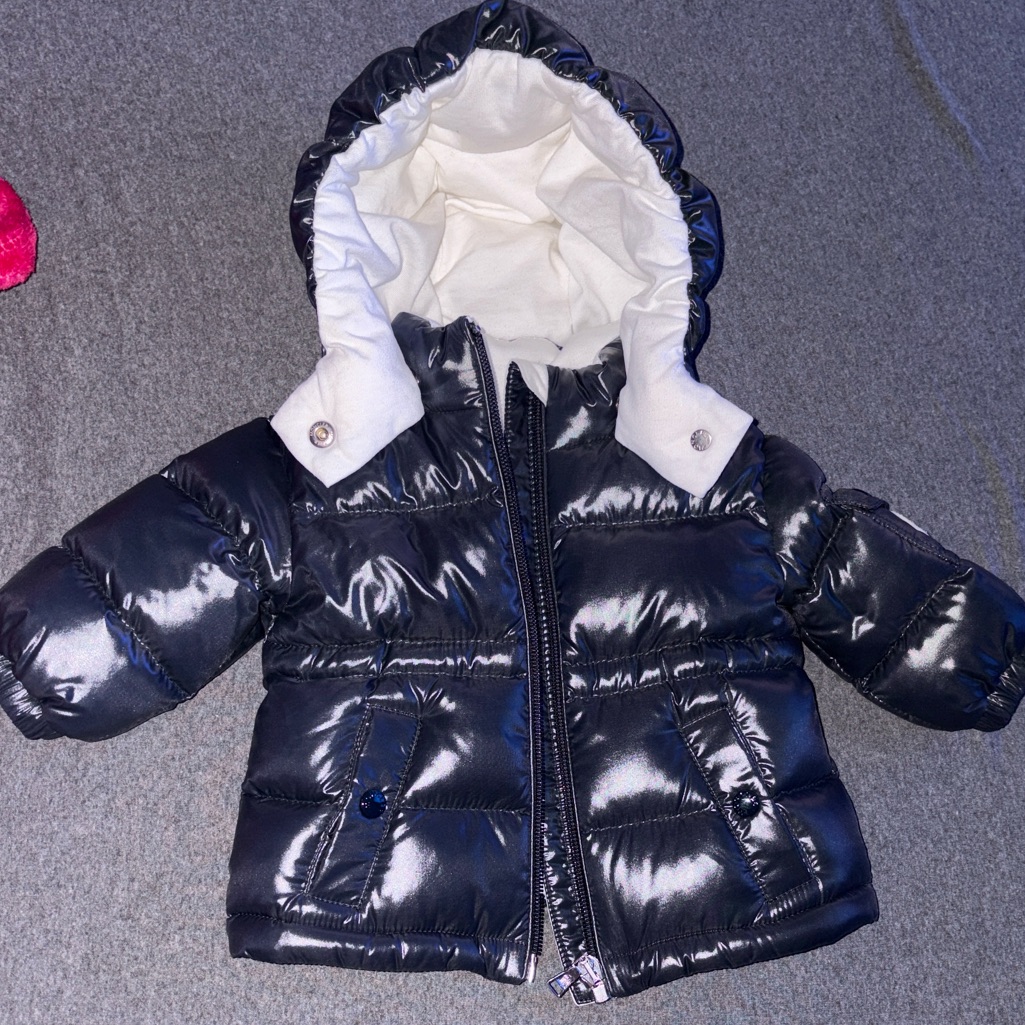 Moncler Navy And White Puffer Jacket